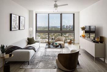 Spacious open-concept layouts with high ceilings